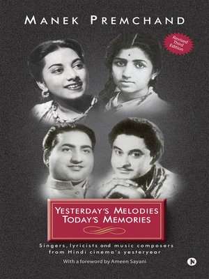 cover image of Yesterday's Melodies Today's Memories